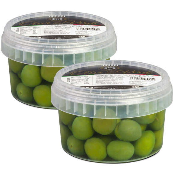 La Meraviglia - Frische Grüne Oliven aus Sizilien La Meraviglia 2x550g mit Kern