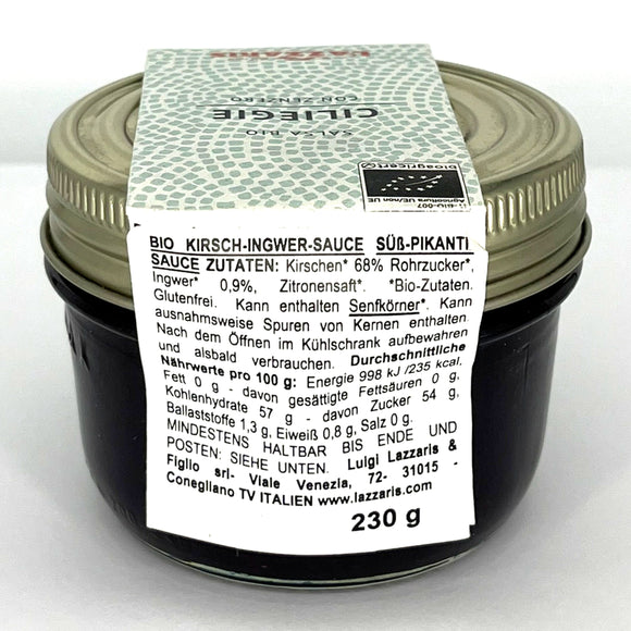 Bio-Kirsch-Ingwer-Sauce Gourmet La Meraviglia 
