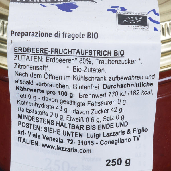 Erdbeeren- Fruchtaufstrich Bio 250g La Meraviglia 