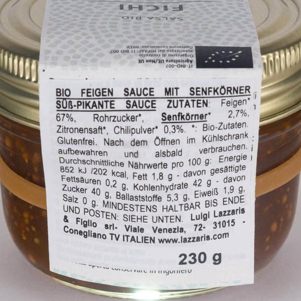 Feigen Senf-Sauce Bio 230g La Meraviglia 