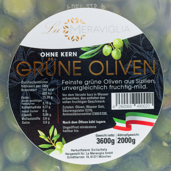 La Meraviglia - Frische Grüne Oliven aus Sizilien La Meraviglia 