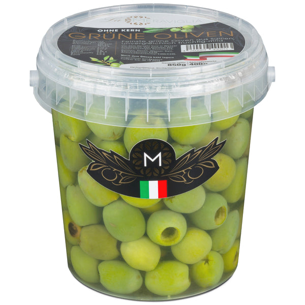 La Meraviglia - Frische Grüne Oliven aus Sizilien La Meraviglia 1x850g ohne kern 